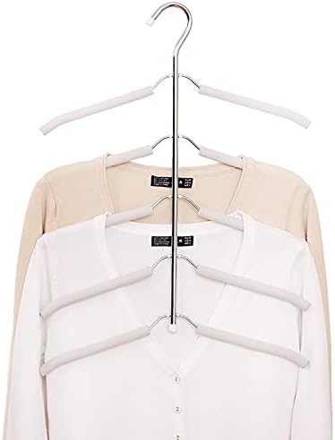 Blouse Tree Hangers Multi-Layer Clothes Hangers 3 Pack 5 in 1 Non Slip Space Saving Closet Organizer Stainless Steel Shirt Hanger Coats Hangers(3 Pack) by JFFLYIT