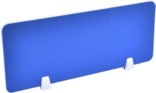 31.5"x11.8" Desktop Privacy Divider Screen - Decorative Blue Office Partition with Vertical Clamp for Home & Workspaces - Enhance Focus & Reduce Distractions by Unknown