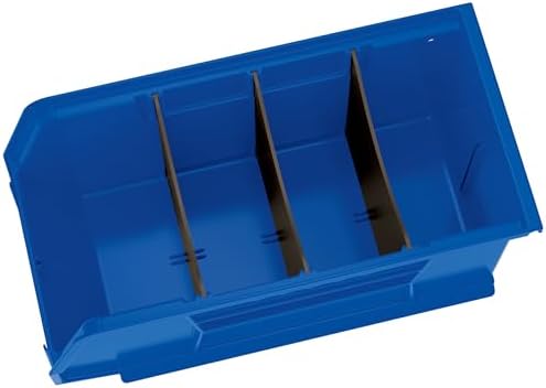 Akro-Mils 41230 Plastic Width Dividers for AkroBins Stackable Storage Bins Model 30230, Custom Storage Inserts for Tools, Crafts & Supplies, 6-Pack, Black - Image 4