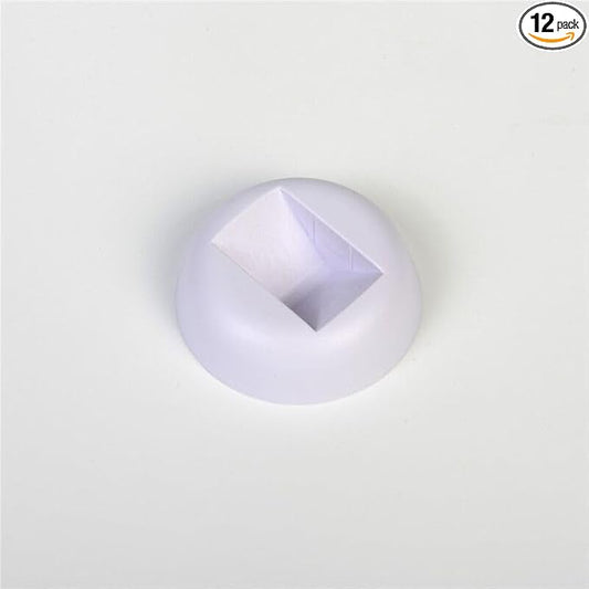 12PCS 3D Floating Frame Display Stand, Jewelry Box, Gift Box, Ornament Organizer, Small Travel Jewelry Box, PE Film Anti-Oxidation, Suspended Display Box Stackable (White, Round Stands)