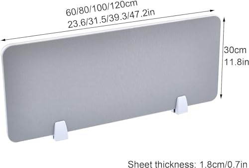 31.5"x11.8" Desktop Privacy Divider Screen - Decorative Blue Office Partition with Vertical Clamp for Home & Workspaces - Enhance Focus & Reduce Distractions - Image 5