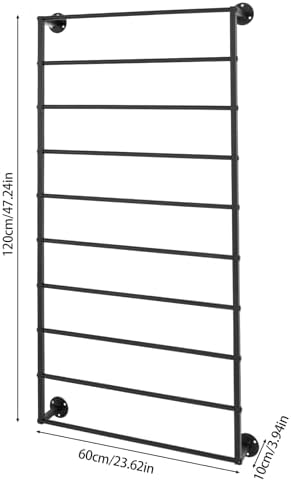10 Tier Wall Mounted Rack,Scarf Display Stand,Belt Pants Hangers Scarves Hijab Stand, Towel Rack Ribbon Holder,Wrapping Paper Spool Storage for Retail Store - Image 2