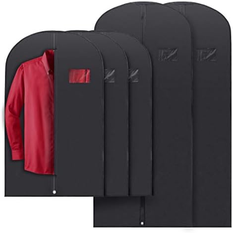 PLX Black Garment Bags for Hanging Clothes Suit Travel Clothing Storage by PLX
