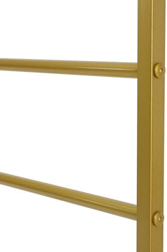 7 Tier Metal Display Rack with Wheels, Floor Standing Scarf Display Stand, Hijab Rack for Retail Stores, Towel, Belts, Ties, and Pants (Gold, 7 Tier) - Image 5