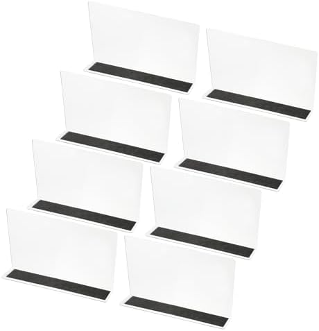 PATIKIL 8 Pack Shelf Dividers for Closet Organization, 7.9x1.6x4.8 Acrylic Magnetic Closets Separator Kitchen Cabinet Shelves Under Bed Blocker for Bedroom Kitchen Office, Clear by PATIKIL