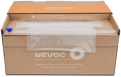 Wevac Vacuum Sealer Bags for Food, 8"x100' & 11"x100' Rolls with Cutter Box - Image 4
