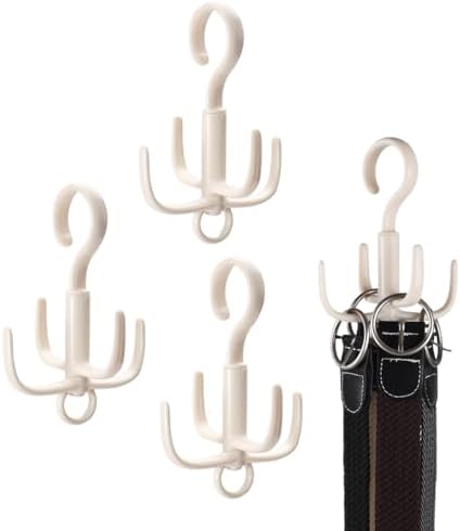 4Pcs Belt Hanger, Tie Hanger, Belt Organizer for Closet (Beige) by Unknown