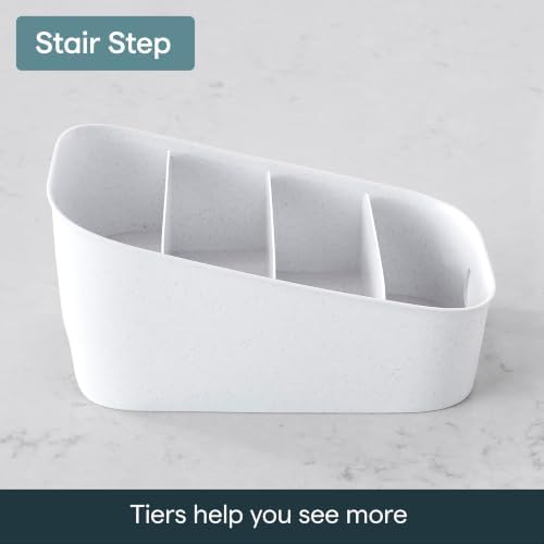 YouCopia ShelfBin Packet Organizer, 4-Tier Stairstep Raised Divided Bin, BPA-Free Storage Caddy for Kitchen Pantry and Cabinet Organization, Tea Bags, Medicine, and More - Image 4