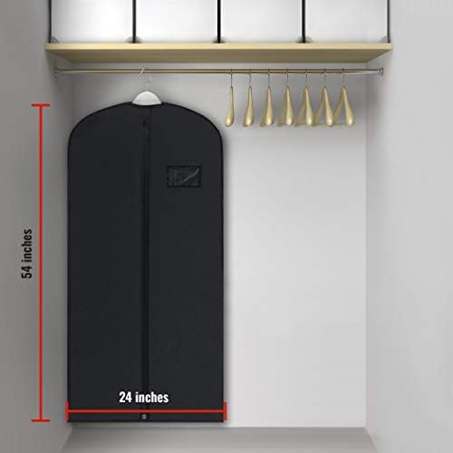 PLX Black Garment Bags for Hanging Clothes Suit Travel Clothing Storage - Image 5