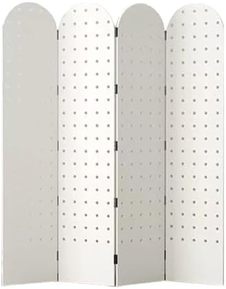 Folding Pegboard Room Divider,5 Panels Pegboard Partition Screen,Room Divider Wall with Foot Brackets,Convenient for Bedroom Market Jewelry Store(Style 2,180x40cm-4 Panel) by ZFUCMAYL