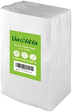 Pint 6"x10"Vacuum Sealer Bags 100ct for Food Storage by VacYaYaDirect