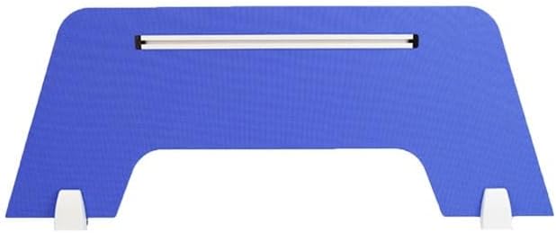 Removable Clamp-on Desk Divider, Portable Table Privacy Board, Freestanding Panel with 2 Clips for Offices Library(Blue,11.8x39.4in) by XLIHAWY