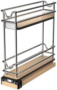 Rev-A-Shelf 3" Pullout Organizer for Cabinets, 2 Tier Narrow Upright Shelf, 5WU2-3N1-1 by Rev-A-Shelf