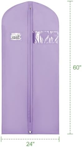 KEEGH 60 in Garment Bags for Hanging Clothes (Set of 6) Purple - Image 2