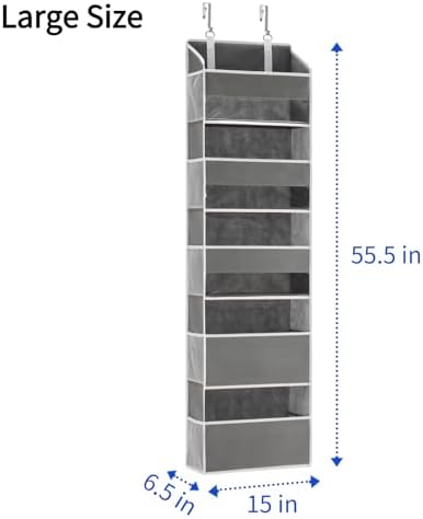 Over Door Hanging Organizer for Bedroom (Grey-2, 2 pcs) - Image 3