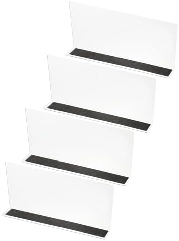 PATIKIL 4 Pack Shelf Dividers for Closet Organization, 9.9x1.6x4.8 Acrylic Magnetic Closets Separator Kitchen Cabinet Shelves Under Bed Blocker for Bedroom Kitchen Office, Clear by PATIKIL