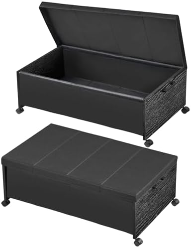 FOUCSSOMEI Under Bed Drawers on Wheels, XXXXL Size, UnderBed Storage with Wheels, Wooden Under Bed Storage, Underbelly Storage, Heavy Duty, Patented Design by FOUCSSOMEI