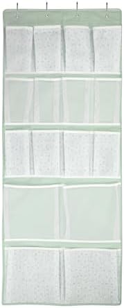 16 Pockets- Over Door Hanging Storage Organizer with 4 Kinds Pouch,Behind Closet Hanging Shelf Holder for Sock,Hat,Underwear,Travel Outfit,Shoes,Back of Door Space-saving Organization for Home,Dorm,RV by KANCNT