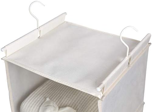 MAX Houser 4-Shelf Hanging Closet Organizer, Space Saver, Cloth Hanging Shelves with 2 Side Pockets, Foldable (Beige) - Image 6