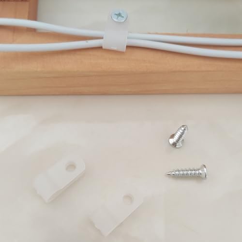 100 Pcs Wire Clamps, 1/4 White Cable Clamp R-Type - Image 7