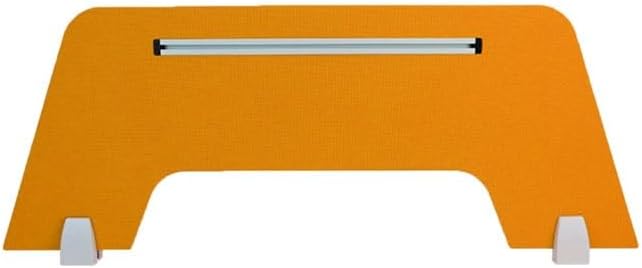 Removable Clamp-on Desk Divider, Portable Table Privacy Board, Freestanding Panel with 2 Clips for Offices Library(Orange,11.8x31.5in) by XLIHAWY