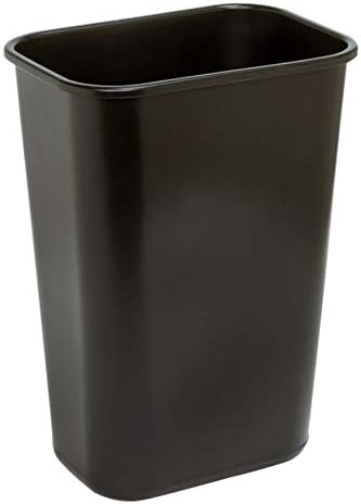 Wastebasket, 10.25 Gallons, 20 1/2in.H x 15 1/2in.W x 11 1/2in.D, Black, WB0196