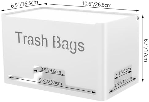STWWO Extra Large Trash Bag Holder, Garbage Bag Dispenser Holder, White - Image 2