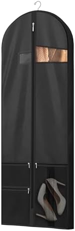 Lazebox 60 inch Garment Bags for Closet Storage and Travel with Zipper Pocket, Heavy Duty Waterproof Hanging Suit Bag with Handles for Suits, Coats, Jackets, Shirts, 1 pack by Lazebox