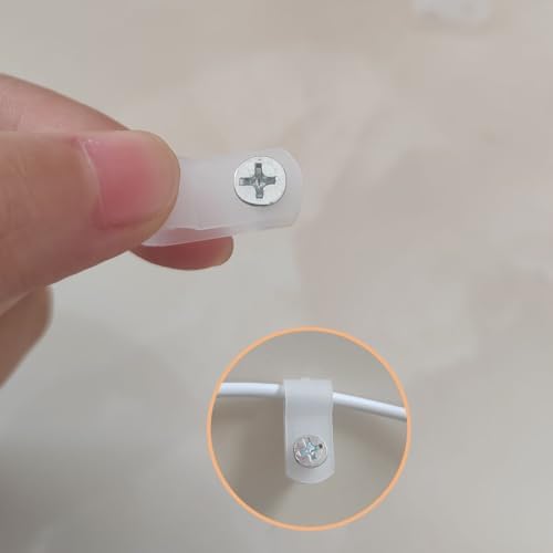 100 Pcs Wire Clamps, 1/4 White Cable Clamp R-Type - Image 6