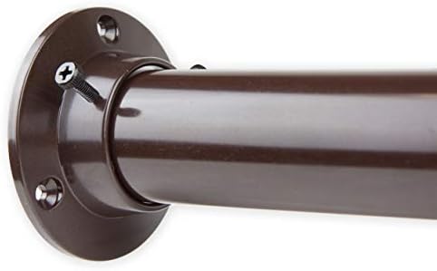 RUDI 1.5 inch Premium Heavy Duty Wall Adjustable 28-48 inch Room Divider Rod with Socket Set, Cocoa by Rod+Desyne