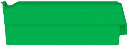Akro-Mils 30110 Heavy Duty Plastic Shelf Bins, 12"x 3"x 4", Green, 24-Pack - Image 2