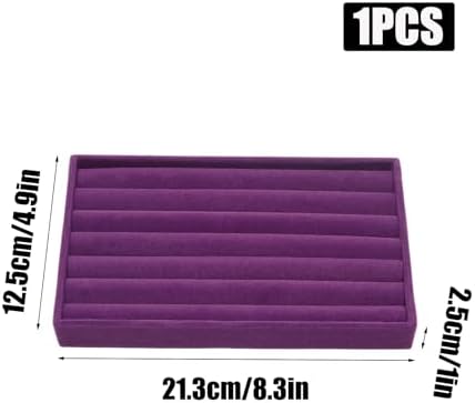 Velvet Jewelry Trays for Drawers, Purple Stackable, 8 Rolls - Image 2