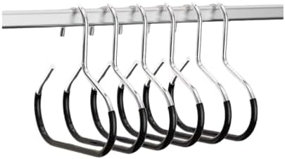 10 Pack Hat Hangers for Closet - Nonslip Space Saving Steel Hat Rack for Baseball Caps, Versatile Hanger Organizer for Belts, Vest, Ties and Scarves (Black) by Joyindecor