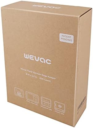 Wevac 8” x 12” 200 Count Food Vacuum Sealer Bags Keeper, PreCut Quart, Ideal for Food Saver, BPA Free, Commercial Grade, Great for storage, meal prep and Sous Vide (Pack of 2) - Image 6