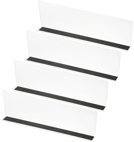 PATIKIL 4 Pack Shelf Dividers for Closet Organization, 15.8x1.6x4.8 Acrylic Magnetic Closets Separator Kitchen Cabinet Shelves Under Bed Blocker for Bedroom Kitchen Office, Clear by PATIKIL