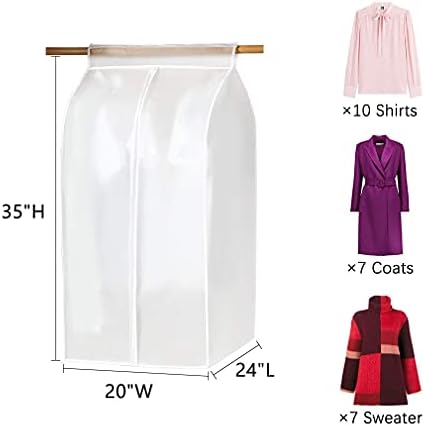 XIAKE Garment Bags M/oth-proof Dust Cover Coat Hanging Clothes Storage Bag Premium Thickened Clothing Organizer Moisture-proof Dust-proof Clothes Cover - Image 2