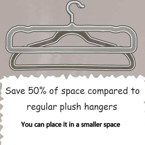 20 Pack Velvet Pants Hangers for Closet Space Saving, Thin Hanger (Grey) - Image 4