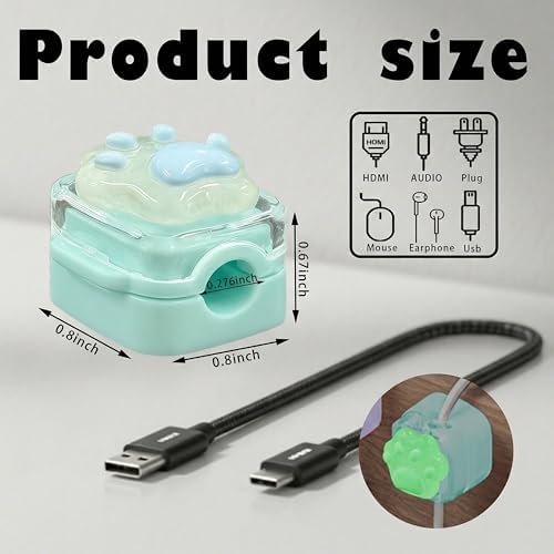 9Pack Magnetic Cable Clips,Night-Glowing Cord Holder,3Color - Image 2