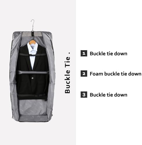 MATEIN Carry On Garment Bags for Travel, Water Resistant Hanging Suit Bag - Image 2
