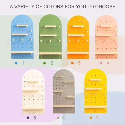 Folding Pegboard Partition Screen,2/3/4/5 Panel Pegboard Room Divider Panel,Room Divider Wall with Base,for Bedroom Bazaar Jewelry Store(Style 1,180x40cm-2 Panel) - Image 7