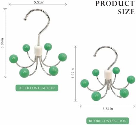 1 Pack 360° Swivel Hoodie Hangers with 6 Cedar Balls,Closet Organizer-Green - Image 2