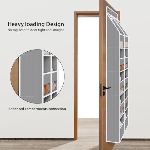 Univivi Upgraded Over the Door Organizer for Baby Nursery, Grey, 6-Shelf - Image 2
