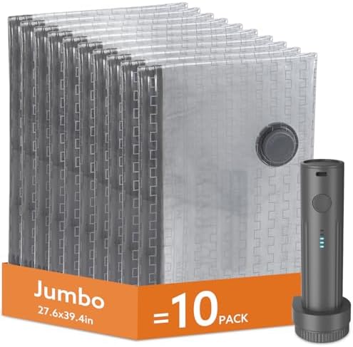 Vacuum Storage Bags Jumbo with Wireless Recharging Pump by Unknown