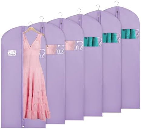 KEEGH 60 in Garment Bags for Hanging Clothes (Set of 6) Purple by KEEGH