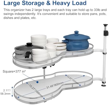 VADANIA Blind Corner Pull Out Organizer, 36" Right Swing Cabinet - Image 3