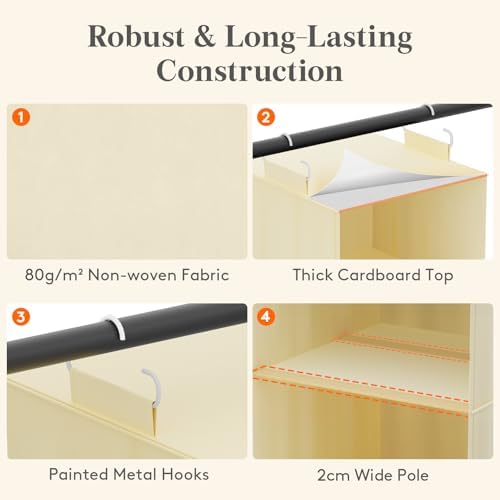 Lifewit Hanging Closet Organizer and Storage for Clothes 5 Tier - Image 4