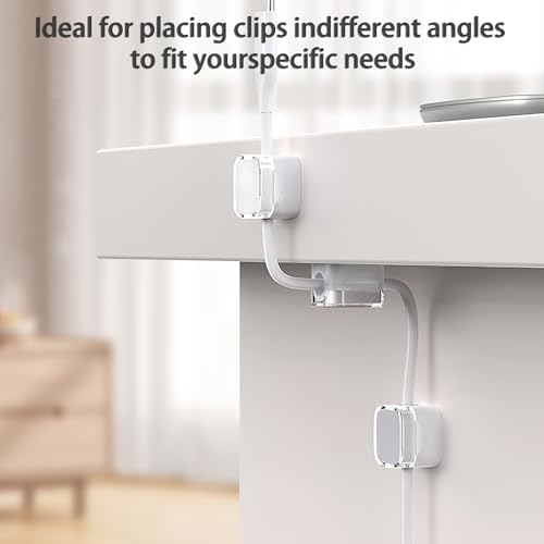 6 Pack Magnetic Cord Organizer & Cable Clips - Adjustable Under Desk Cable Management, Adhesive Wire Holder for Home, Office, Phone, Car, Wall, and Nightstand (Violet) - Image 4