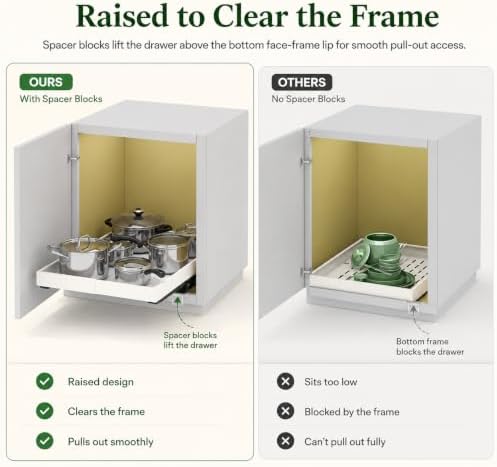 Fokyfok Pull out Cabinet Organizer,Expandable No Drill,Heavy Duty,Kitchen - Image 5