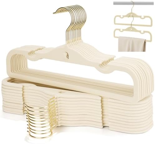 Velvet Pants Hangers 30 Pack Velvet Hangers Non Slip,for Pants Coat by Uinicor