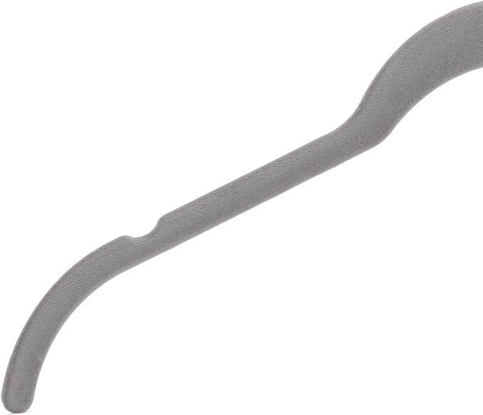 Amazon Basics Space Saving Slim Velvet Non-Slip Clothes Hangers, Sturdy, Gray/Silver, 100-Pack